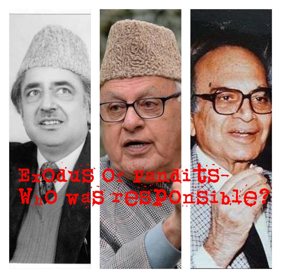 Who was responsible for Exodus of Kashmiri Pandits – Mufti, Abdullah or Jagmohan?